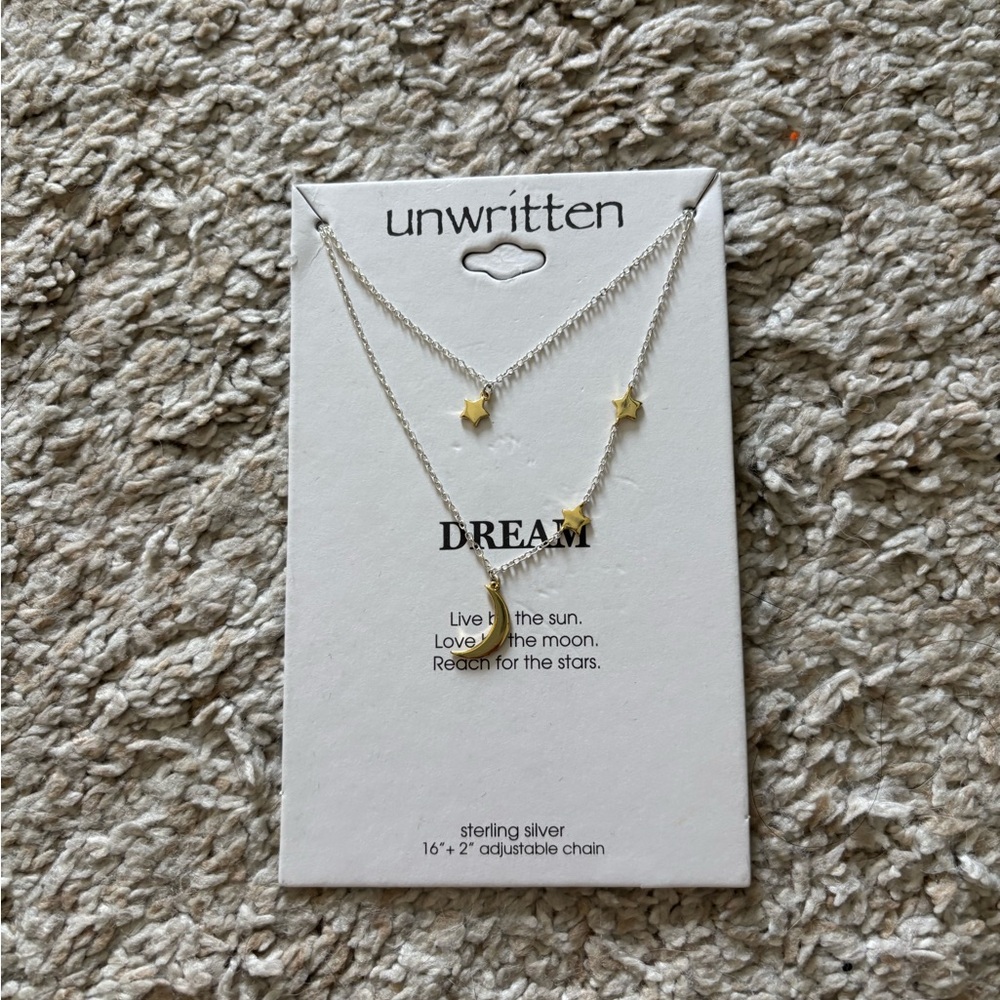 Unwritten Silver and Gold Star Necklace NWT